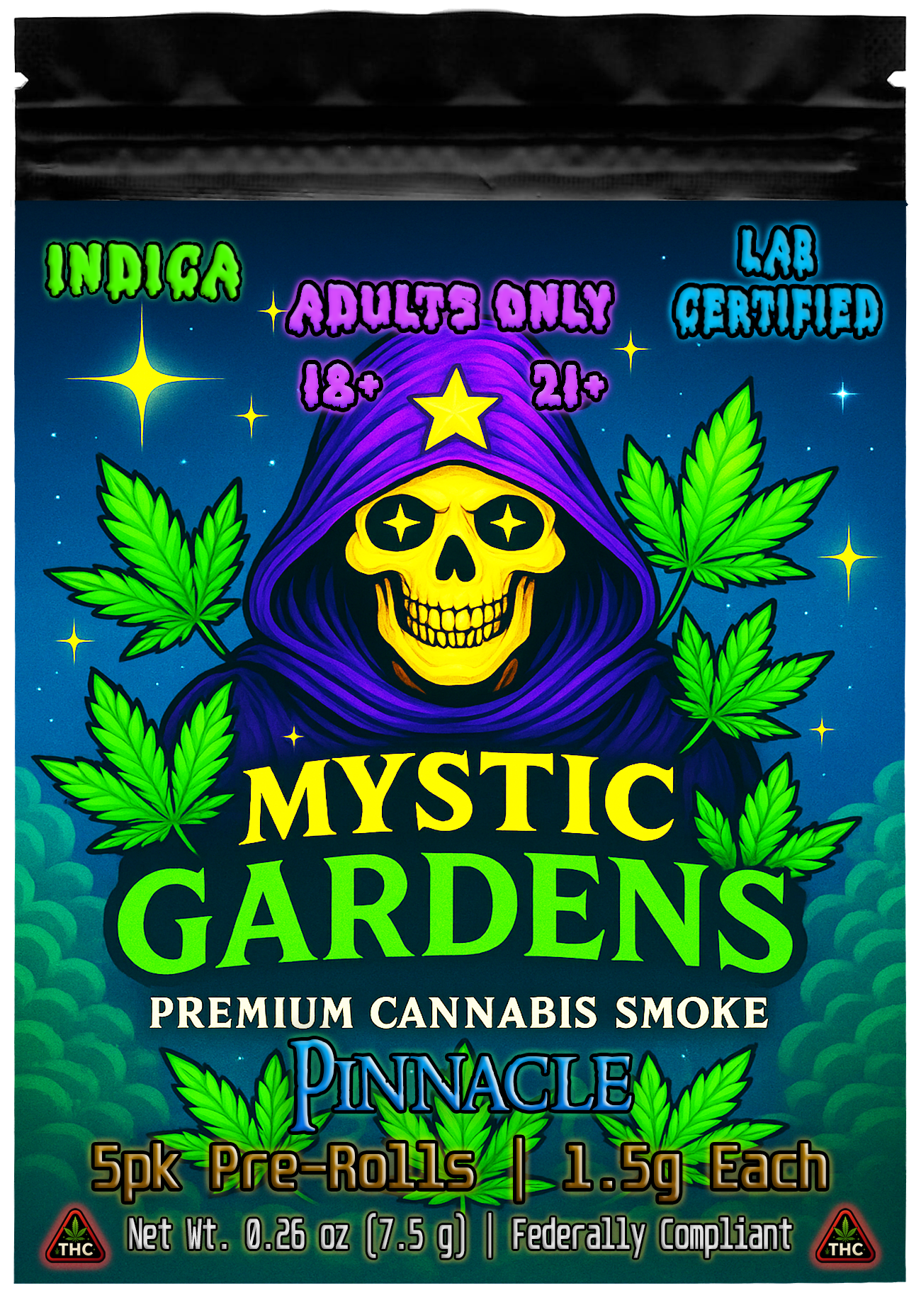 Pinnacle 1.5g THC-A Indica Pre-Rolls